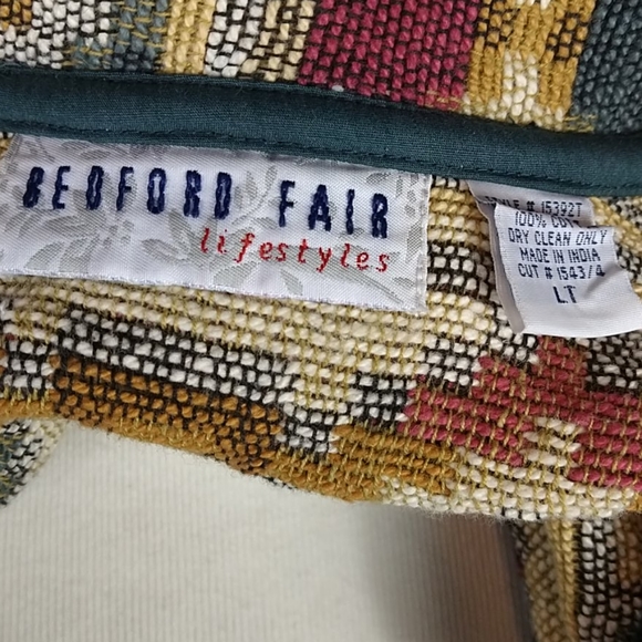 Vintage Womens Tapestry Blazer Aztec Size LT - Picture 8 of 9